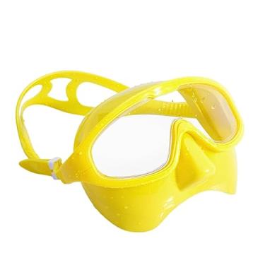 Imagem de Dynwave Máscara de mergulho anti-nevoeiro Óculos de natação Equipamento de equipamento de mergulho flexível Máscara de mergulho Óculos de snorkel para, AMARELO
