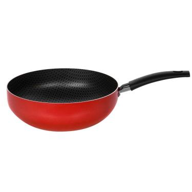 Imagem de Frigideira Wok Multiflon Color com Revestimento Ultra 7 Vermelha - 24 cm