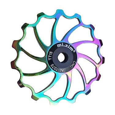 Imagem de AMLESO MTB Bike Rear Derailleur Pulley 15T Jockey Wheel Roller Ultraleve Bicycle Wheel Pulley para acessórios de substituição de ciclismo, colorido