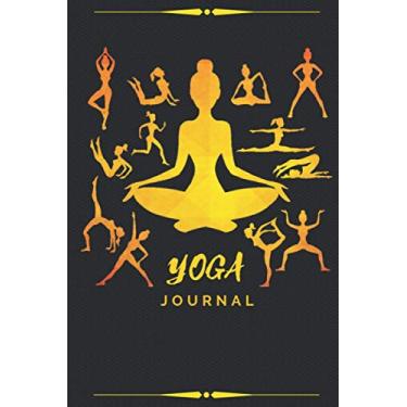 Imagem de Yoga Journal: A Beautiful Yoga Meditation Journal Notebook for Women - Keep Track of your Daily Chakra Sessions, Yoga Asanas & Spiritual Experiences - ... Black Edition - [120 Pages, 6X9 Inches]