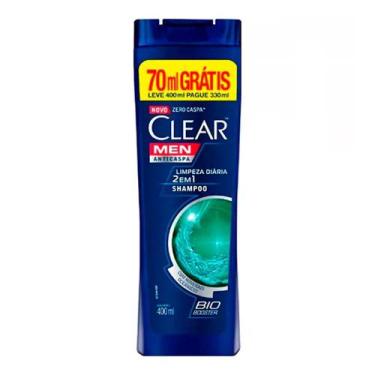 Imagem de Shampoo Anticaspa Clear Men Limpeza Diária 2 Em 1 400ml