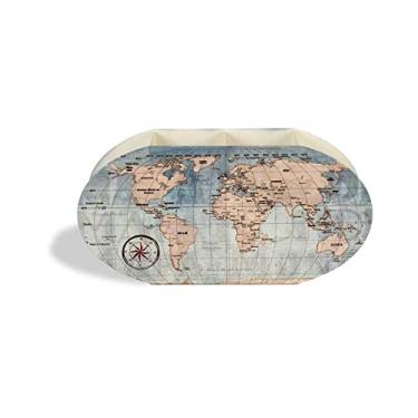 Imagem de porta-lápis mapa mundi vintage