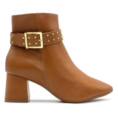 Imagem de Bota Vizzano Feminina Salto Bloco Napa Zurique Zíper e Fivela 3098.103