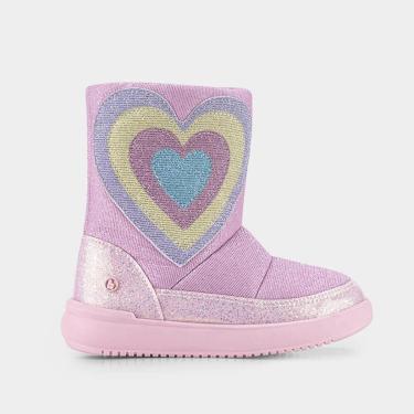 Imagem de Bota Infantil Cano Médio Bibi Urban Mini Rosa de Coração-Feminino
