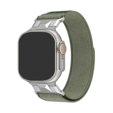 Imagem de Pulseira Loop Trilha Gladiador LTIMPORTS, compativel com Apple Watch 49mm Ultra e Ultra 2 - Apple Watch 45mm 44mm 42mm (Verde)