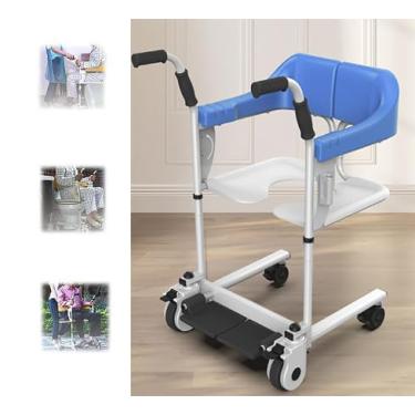 Imagem de Cadeira Elevatória Para Transferência De Pacientes, Cadeira De Rodas Para Idosos, Elevador Para Transferência De Pacientes, Carga 130kg, Altura Ajustável,cadeira de roda de banheiro portátil