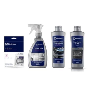Imagem de Limpa Máquina de Lavar Roupas + Limpa Inox + Limpa Vidro, Vitrocerâmico + Limpa Forno, Grill Electrolux