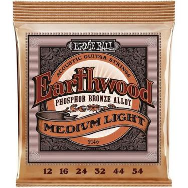 Imagem de Encordoamento ernie ball 012-054 p/violao aço earthwood tm leve phopho