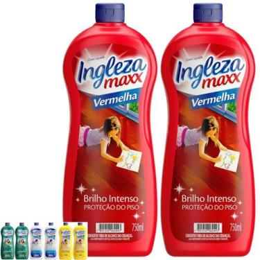 Imagem de Kit 2 cera liquida ingleza maxx tradicional cerâmica ardósia madeira t