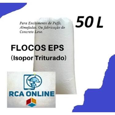Imagem de Flocos De Isopor 50 Litros Para Preenchimento Puffs - RCAISOPOR