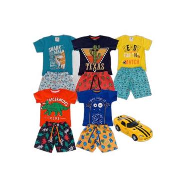 Imagem de Lote 10 Peças Roupa Infantil Criança Menino e Brinquedo - Kitilica Kid