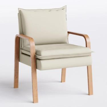 Imagem de Poltrona Decorativa - Suede Bege - Bela - Home Mobily