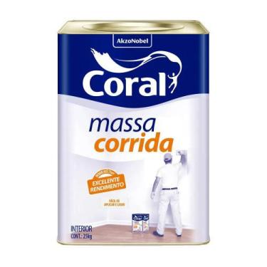 Imagem de Massa Corrida Coral PVA 25KG Lata Ótimo Rendimento