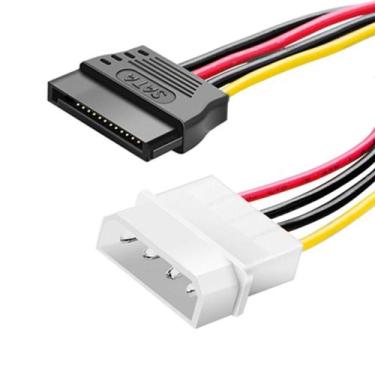 Imagem de Cabo Adaptador Molex Para Sata Energia Alimentação Fonte Pc - Chroma T