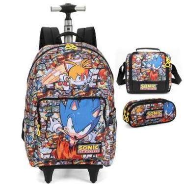 Imagem de Kit Mochila de Rodinha Luxcel Sonic 46962-Masculino