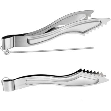 Imagem de 2 conjuntos de pinças de narguilé de metal para narguilé carvão pinças de metal narguile shisha carvão pinças com pôquer longos acessórios para narguilé shisha clipes de pinça