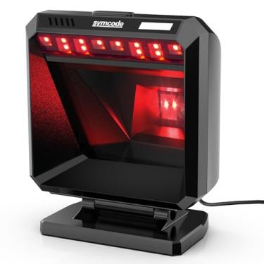Imagem de Symcode Scanner automático omnidirecional de código de barras QR 2D, leitor de código de barras com fio USB, sensor de imagem de código de barras 2D 1D para armazém, supermercado, loja de varejo,