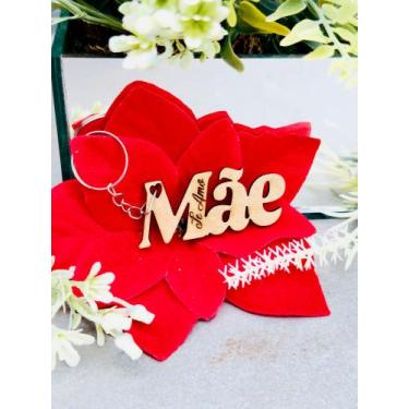 Imagem de Chaveiro Palavra Mãe 28 Unidades MDF já vão todos montados, lembrancin