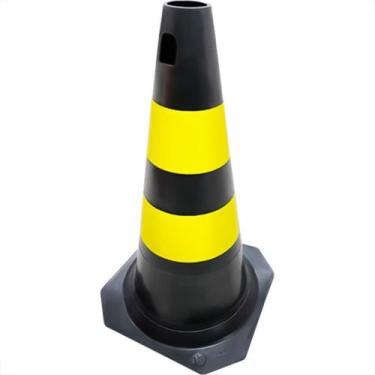 Imagem de Cone Sinalizacao Plastcor 75Cm Preto/Amarelo, Preto