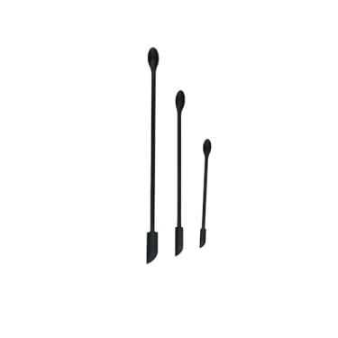 Imagem de Pokinge 3 espátulas de bolo, ferramenta de pastelaria de silicone macio, 3 tamanhos, espátula, colher fina de manteiga, raspador de maquiagem, utensílios de cozinha domésticos (preto)