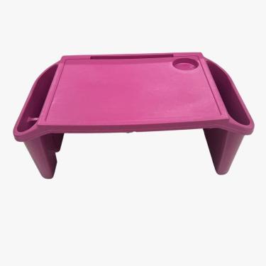 Imagem de Bandeja Mesa Colo Apoio Comer Refeição Cama Suporte Notebook Rosa