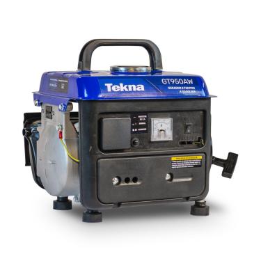 Imagem de Tekna - Gerador a Gasolina GT950AW 220V – 750W | Motor 2 Tempos 63cc | Portátil, Econômico e Leve | Carregador de Bateria Incluso, Voltímetro e Alça de Transporte