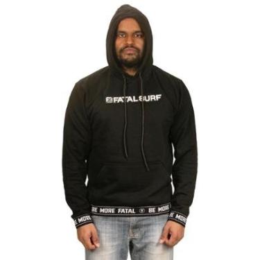 Imagem de Blusa De Moletom Fatal Surf Fechado Masculino C/capuz Preto-Masculino