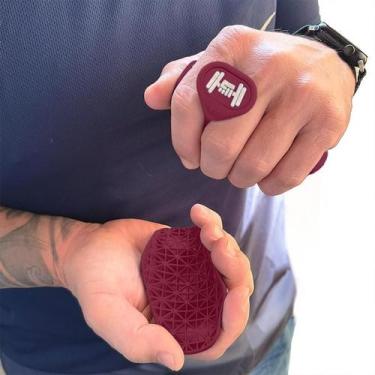 Imagem de Par de Luvas Hands Grip Tala para Academia Confortável Meio dos Dedos 