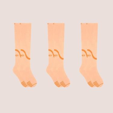 Imagem de 3 Meias 3/4 Compressão Feminina Performance Corrida Fitness - Selene, 