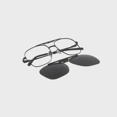 Imagem de Armação para Óculos de Grau Bulget com Clip-on BG2106M