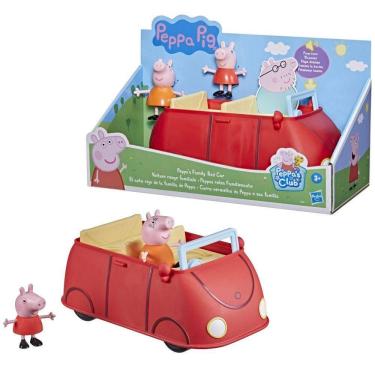 Imagem de Peppa Pig com Veículo Carro Vermelho e Sua Família - Hasbro