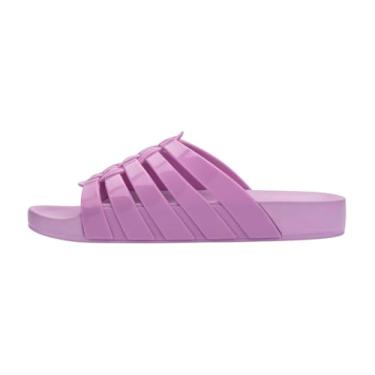 Imagem de Melissa Possession Slides for Women – Flat Jelly Style Comfort with Fisherman Design – Cabedal 100% PVC, sola 100% EVA, perfume chiclete – Sandálias femininas chiques de verão, Lilás, 34