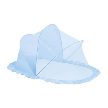 Imagem de Ioensy Rede para capa de berço de berço para bebês protetores de rede de berços respiráveis ​​portátil para o berçário de berço em casa cama de berçário cama, Azul