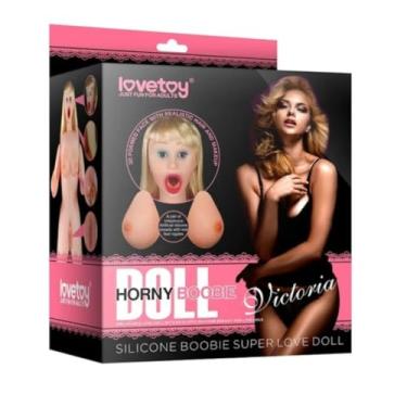 Imagem de Boneca Inflável Victória Blonde Com Seios Em Silicone Sensações Reais Fantasias Sexuais Máximo Prazer