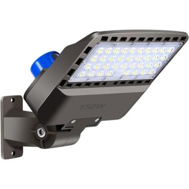 Imagem de Juyace Luz de LED de 150 W, crepúsculo ao amanhecer, iluminação externa, celeiro, caixa de sapatos montada na parede, área de segurança, iluminação IP65 à prova d'água 5000K 100-277 V