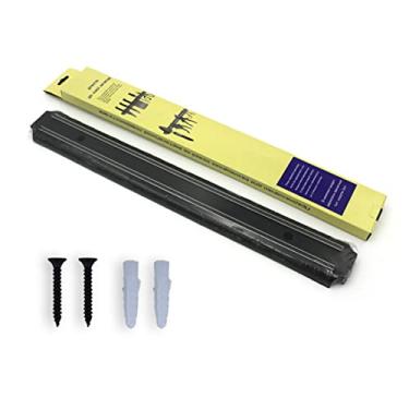 Imagem de Espaço de parede de faca magnética Economizando robusto design simples barra de faca magnética para armazenamento de cozinha ímã de plástico de borracha de borracha 38cm