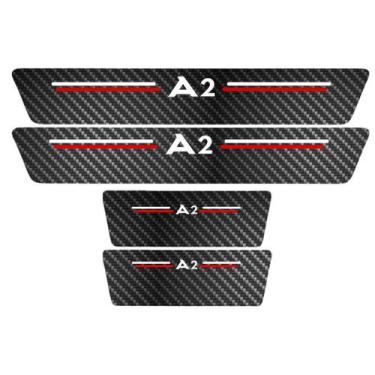 Imagem de Kit Soleira Protetora Porta Premium Red Carbono A2 04 2005 - Jhow Ades