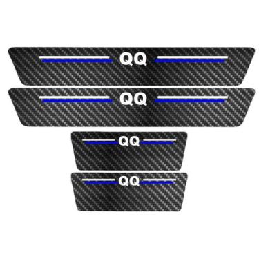Imagem de Kit Soleira Protetora Porta Premium Blue Carbono QQ 19 2020 - Jhow Ade