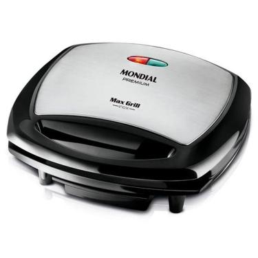 Imagem de Grill Mondial Max Grill G-07 - 1200w - Sanduicheira - 220v - Preto E Prata