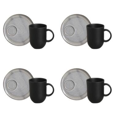 Imagem de Conjunto De Canecas Com Pires 04 Peças Linhas Dust Porto Brasil