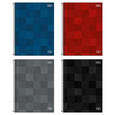 Imagem de Kit C- 4 Caderno Universitário Zip Tilibra Capa Dura Espiral - 10m 160fls