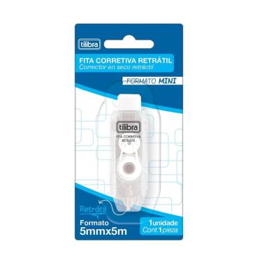 Imagem de Fita Corretiva Retrátil Tilibra - 5mx5mm