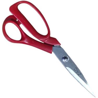 Imagem de Tesoura Costureira Alfaiate Zac Aço Inox Profissional, Vermelho