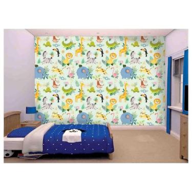 Imagem de Papel De Parede Infantil Zoo Selva Bichinhos Azs139 - Você Decora