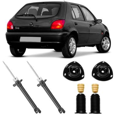 Imagem de 2 Amortecedor Fiesta 96 A 2002 Traseiro E Kit Nakata