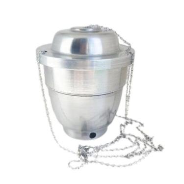 Imagem de Turibulo De Aço Inox  Médio 14x12cm Defumador Premium - JTA MULTIVENDA