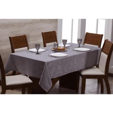 Imagem de Toalha de Mesa Jacquard 6 Lugares Tecido Grosso Luxuosa - ENXOVAIS VIC