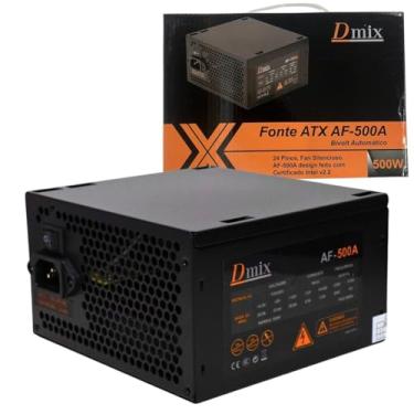 Imagem de Fonte de Alimentação ATX para PC Desktop, 350W, Bivolt Automática, Ventilador de Resfriamento, 20 Pinos