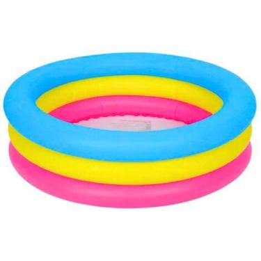 Imagem de Piscina Infantil Para Bebês 3 Aneis Em PVC 88 Litros - Funs