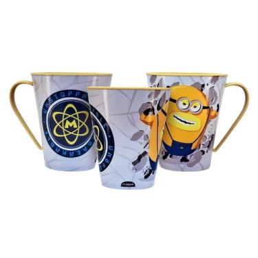 Imagem de Caneca Minions Infantil de Plástico 360 ml Personagens Plasútil, Arte 